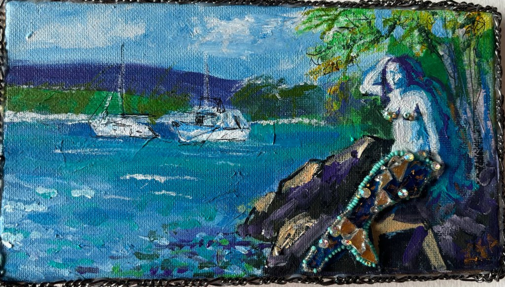 Small Iluka Mermaid painting&nbsp;sold