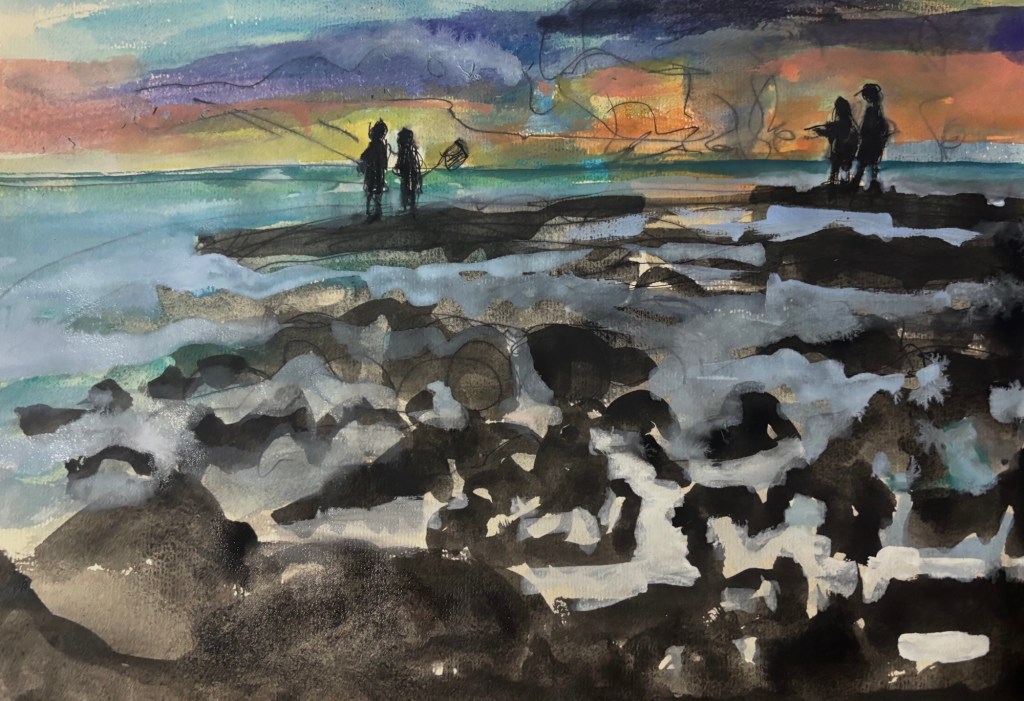 Watercolours of Bluff&nbsp;Beach